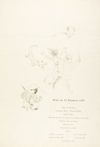 Das Krokodil, Menü von Henri de Toulouse Lautrec