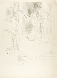 Madame Simon-Girard, Brasseur und Guy in La belle Hélène von Henri de Toulouse Lautrec