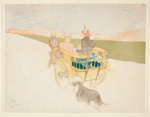 Partie de campagne (Der Ausflug); le tonneau (Das Fass) oder la charette anglaise (Der englische Buggy) von Henri de Toulouse Lautrec