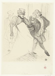 Porträt der Schauspieler Gabrielle Rejane und Felix Galipaux im Theaterstück Madame Sans-Gêne von Henri de Toulouse Lautrec