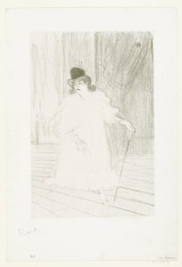 Porträt der Sängerin Cecy Loftus auf der Bühne im Theater von Henri de Toulouse Lautrec