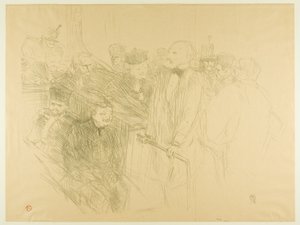 Der Arton-Prozess, Ribot gibt Beweise (zweite Platte) von Henri de Toulouse Lautrec