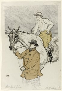 Der Jockey geht zum Start
