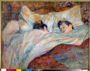 Das Bett (Zwei schlafende Kinder) von Henri de Toulouse Lautrec