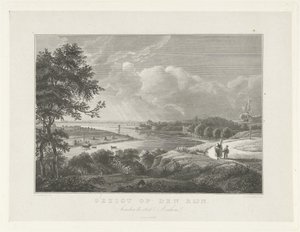 Gezicht op de Rijn beneden Arnhem