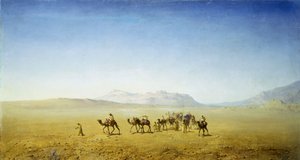 Eine arabische Karawane in der Wüste
