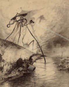 Martianische Kampfmaschine im Thames Valley von Henrique Alvim Correa