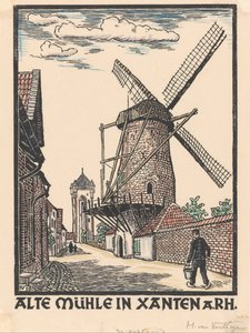 Mühle in Xanten von Henriëtte van Hove (signed by artist)