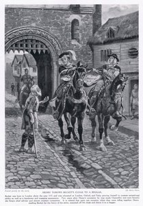 Heinrich wirft Becketts Mantel einem Bettler zu, 1117 n. Chr., 1920er Jahre