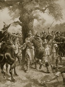 St. Edmund von den Dänen getötet, 870 n. Chr., Illustration aus 
