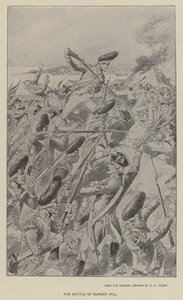 Die Schlacht von Bunker Hill (Lithografie) von Henry Alexander (after) Ogden