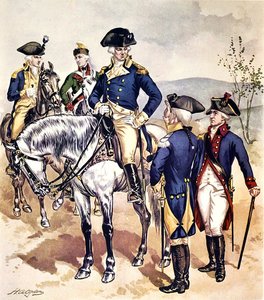 Amerikanische Armeeuniformen von 1779-83