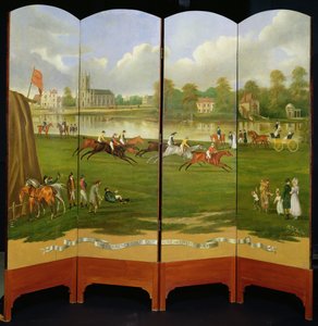 Der Start des Rennens um den Clarence Gold Cup in Hampton, Mittwoch, 21. Juni 1815 von Henry Bernard Chalon