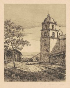 Mission Santa Barbara, Blick nach Süden, 1888