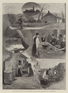Eine freie kommunistische Kolonie in England, Skizzen auf Clousden Hill Farm, Forest Hall, Northumberland von Henry Charles Seppings Wright