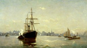 Der Hafen von New York von Henry Chase