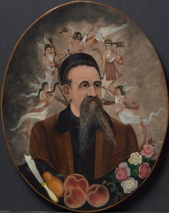 Selbstporträt mit fünf Musen, ca. 1880