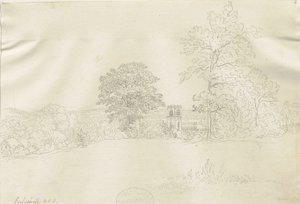 Eccleshall Village: Federzeichnung, undatiert [1788-1855] von Henry Curzon Allport