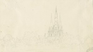 Lichfield Kathedrale - Ostansicht: Bleistiftzeichnung, undatiert [?19. Jahrhundert]