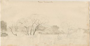 Tamworth - Fernansicht: Bleistiftzeichnung, undatiert [1788-1855] von Henry Curzon Allport