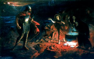 Macbeth und die Hexen, spätes 19. Jahrhundert von Henry Daniel Chadwick