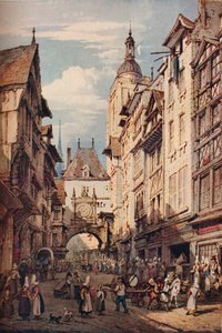 Rue De La Grosse Horloge, Rouen, 1821 von Henry Edridge