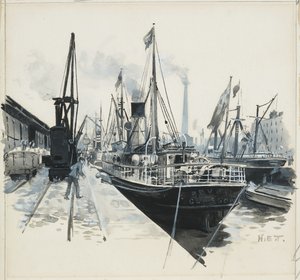 Verladung im Pomona Dock