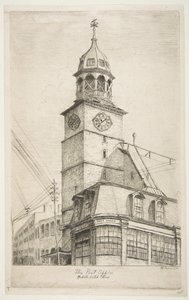 Das Postamt, Middle Dutch Church, aus "Szenen des alten New York" von Henry Farrer