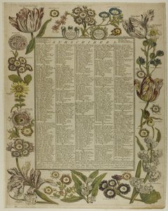 Titelseite, aus Zwölf Monate der Blumen