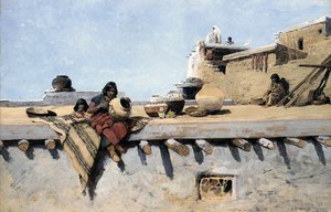 Eine indische Malerei Töpfe von Henry Francois Farny