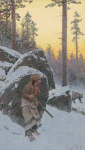 Der indische Bärenjäger, 1911 von Henry Francois Farny