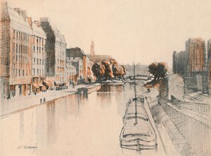 Der Canal St. Martin, ca. 1927, 1927 von Henry Franks Waring