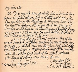 Ein Brief von Henry Fuseli, 29. September 1823, 1904