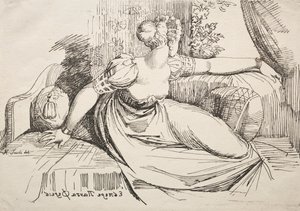Frau auf einem Sofa