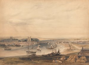 Ein Blick auf Rochester, die Stadt und den Hafen
