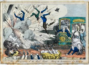 Vergnügungen der Eisenbahn. Die Unannehmlichkeiten einer Explosion von Henry Heath