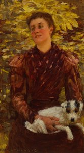 Junges Mädchen mit einem Hund