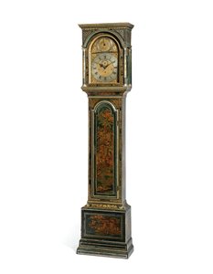 George III blau lackierte Viertelstundenuhr, York, ca. 1760