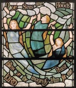 O ihr Meere & Fluten, Benedicite Fenster (Detail), ca. 1895