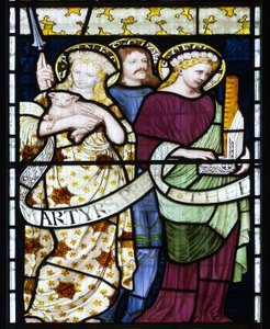 St. Cecilia, St. Agnes & St. Georg, ca. 1872 (Buntglas)