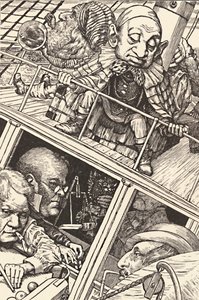 Die Crew war komplett. Aus Die Jagd nach dem Schnark von Lewis Carroll, 1874-1876, 1923