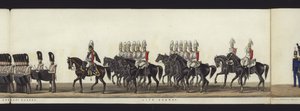 Teil der Panoramadarstellung des gesamten Trauerzugs von Arthur, Herzog von Wellington