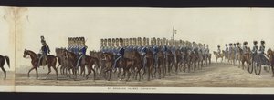 Teil der Panoramansicht des gesamten Trauerzugs von Arthur, Herzog von Wellington