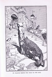 St. Franziskus bringt den Wolf in die Stadt, 1912