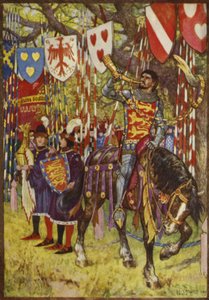Der Earl of Huntingdon bläst das goldene Horn von Henry Justice Ford