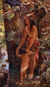 Das Mädchen badete ihn jeden Morgen im Teich von Henry Justice Ford