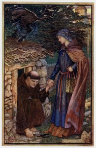 Die vernünftige Frau bringt Dunstan dazu, seine Zelle zu verlassen von Henry Justice Ford