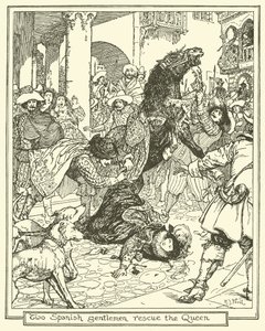 Zwei spanische Herren retten die Königin von Henry Justice Ford