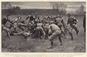 Ein Rugby-Fußballspiel, wie es in den Vereinigten Staaten gespielt wird, Yale gegen Columbia von Henry Marriott Paget