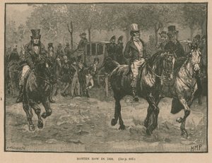 Rotten Row, Hyde Park, London, 1830 von Henry Marriott Paget